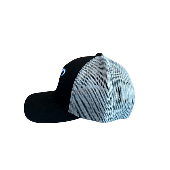 River Riders Hat Black and Gray E logo